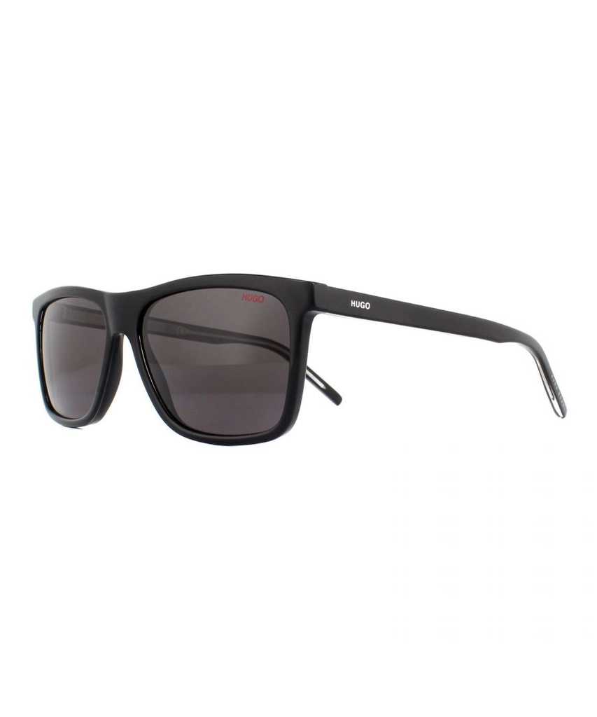 Hugo Boss by Rectangle Mens Black Crystal Grey Sunglasses - One Size